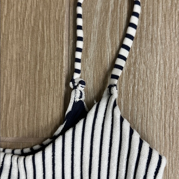 Aerie Navy and White Stripe Bikini Top - Picture 2 of 6